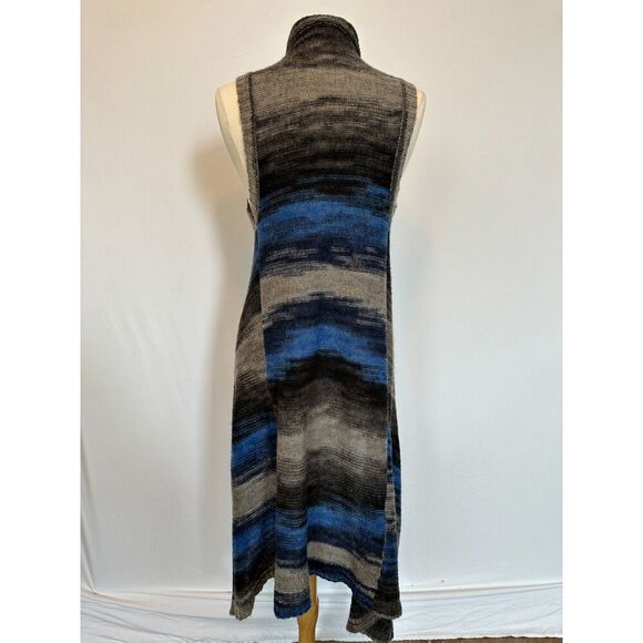 Anthropologie Moth Boho Bohemian Blue Gray Ombre Long Cardigan Size M/L - Picture 6 of 7